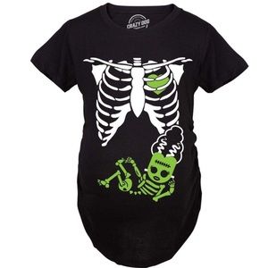 Bride of Frankenstein Maternity Halloween Shirt